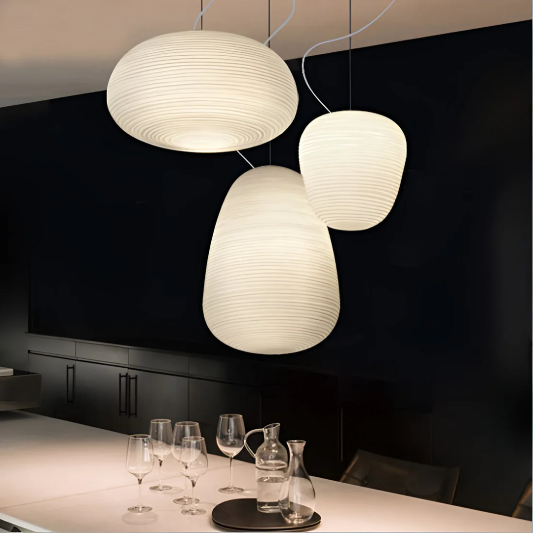 Svela | Scandinavian Opal Glass Pendant Lamp For Dining