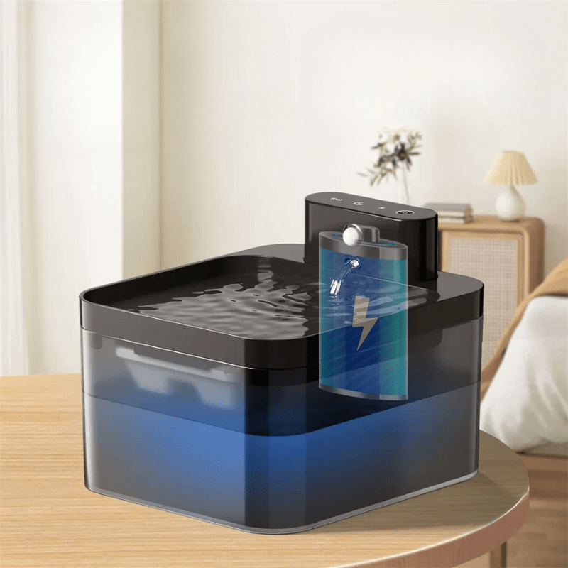 AquaPulse Smart Cat Fountain — Motion Sensor Activation & Integrated Filtration System