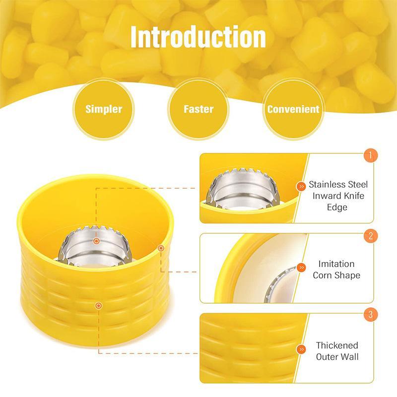 Stainless Steel Corn Kernel Remover — Easy Twist Tool