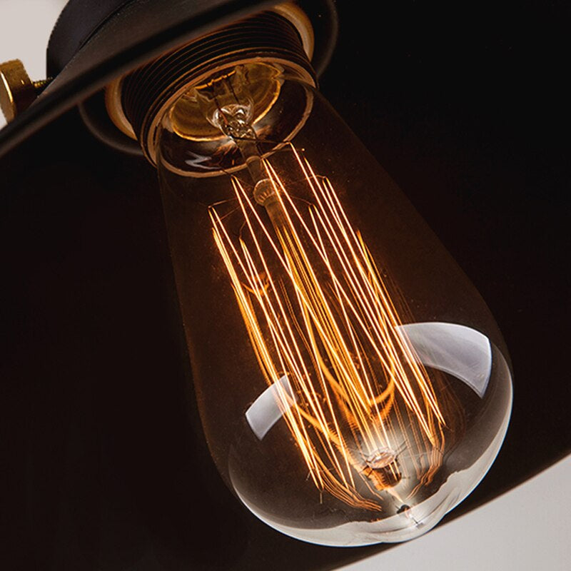 Elora Brass Cone Pendant Light in Vintage Industrial Style