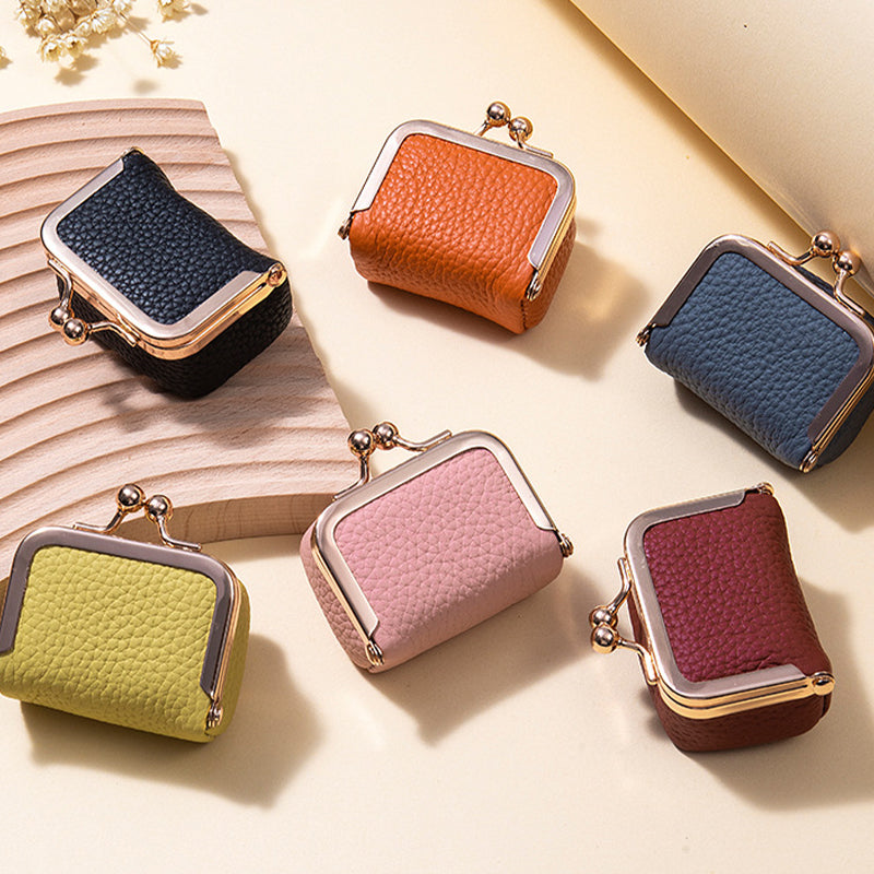 LuxeBox Mini-smykkeskrin — ekte skinn, gullspenne