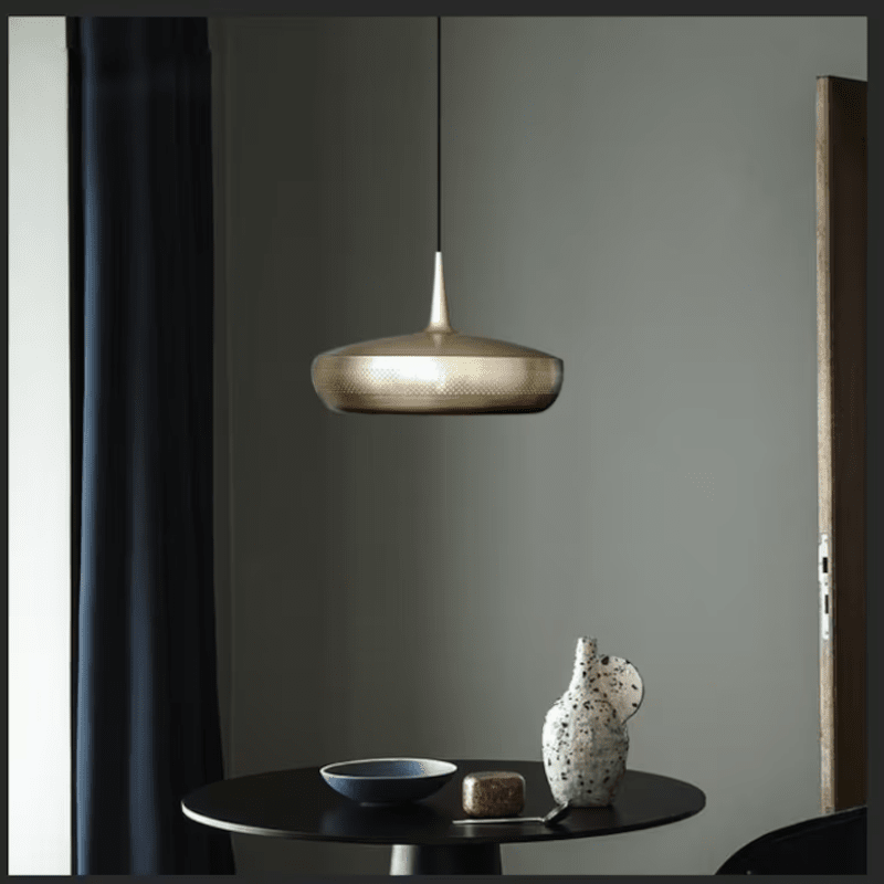 Ardell Nordic Art Pendant Light With White Metal Finish