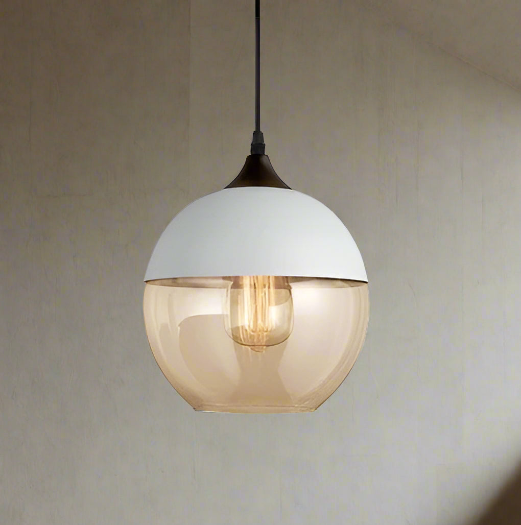 Kirrae Glass and Wood Pendant Light Luxurious Design