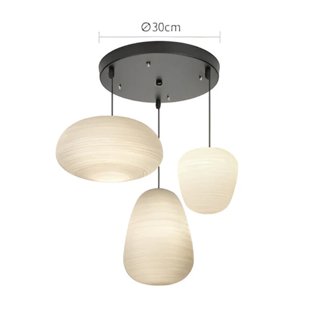 Svela | Scandinavian Opal Glass Pendant Lamp For Dining