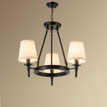 Silva vintage Ring Metal/Fabric Chandelier, Black/Copper | ventumra