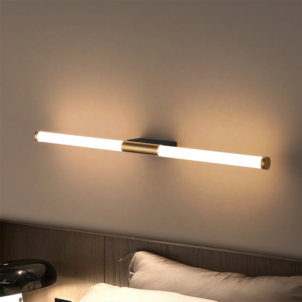Arisha Modern Linear Cooper White Mirror Front Wall Lamp | ventumra
