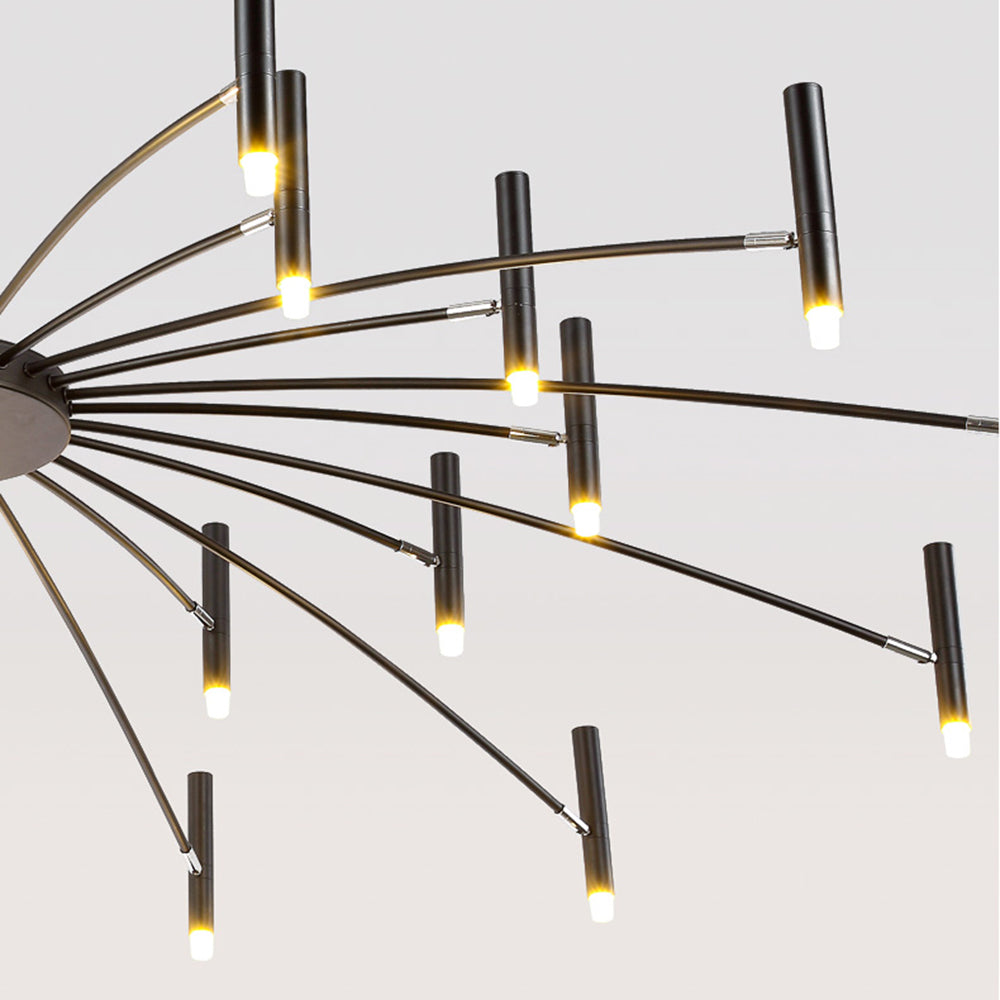 Arisha Modern Blown Linear Metal Multi-heads Chandelier | ventumra