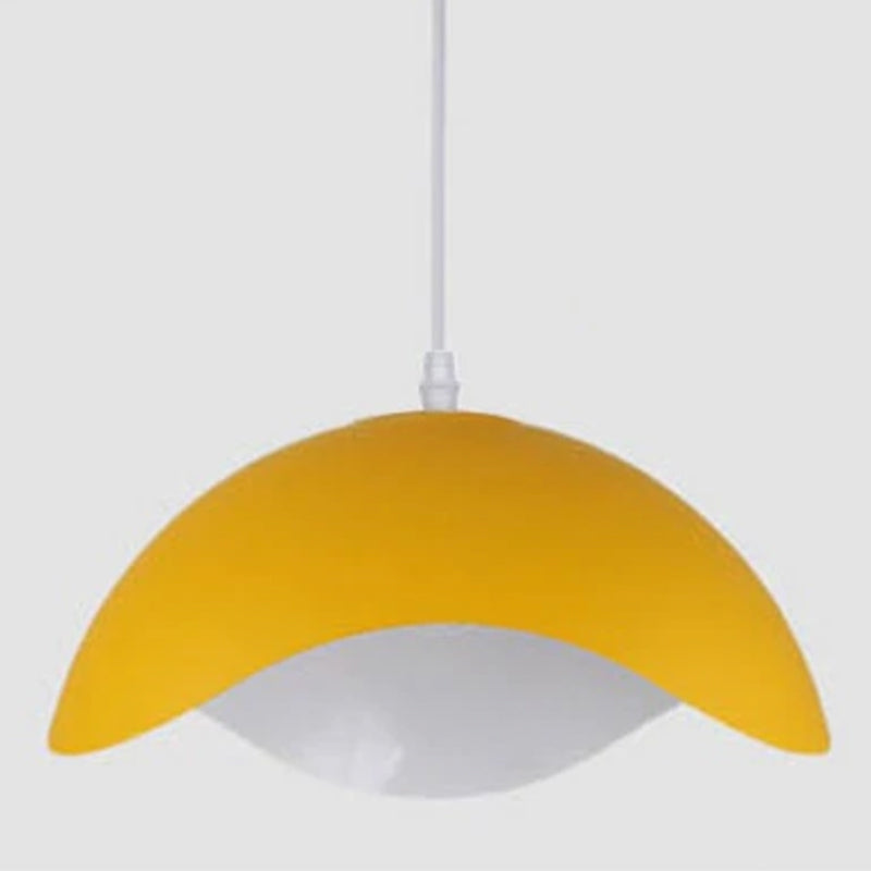 Valentina Colorful Shade Single Pendant Lights, Wood & Metal | ventumra