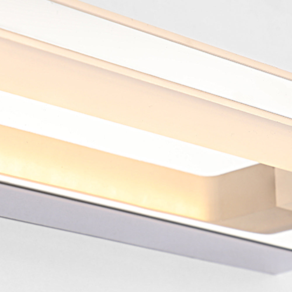 Arisha Nordic Linear Metal Mirror Front Wall Lamp, Chrome/Black | ventumra