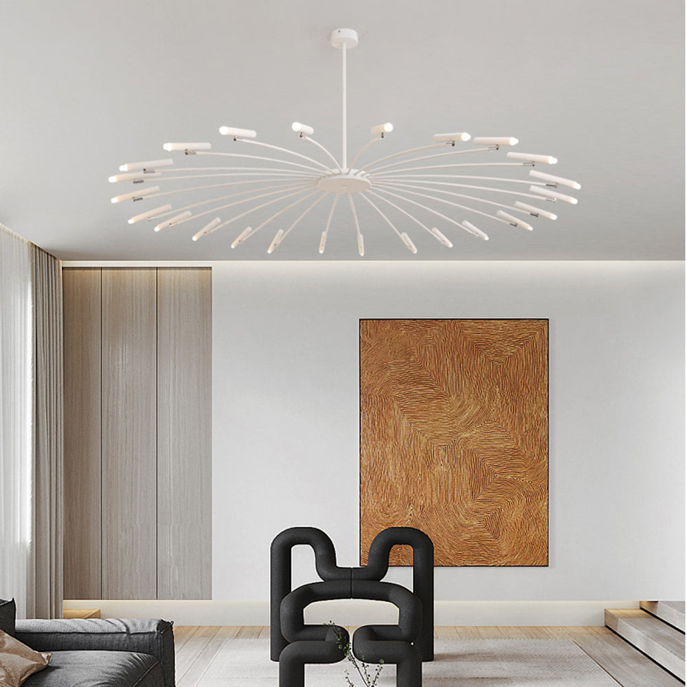 Arisha Modern Blown Linear Metal Multi-heads Chandelier | ventumra