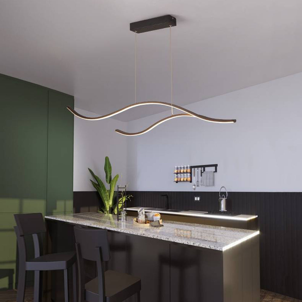 Arisha Modern Wave Pendant Light, 2 Colour | ventumra