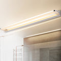Arisha Nordic Linear Metal Mirror Front Wall Lamp, Chrome/Black - Neutralighting