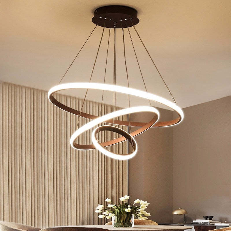 Zin Modern Ring Pendant Light, 2/3/4 Rings | ventumra