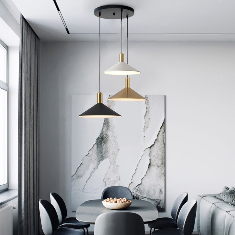 Aria Vintage Umbrella Monochrome Pendant Light - Neutralighting