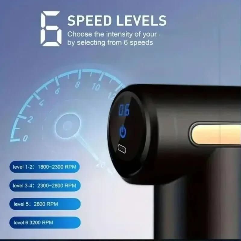 ZenPulse Rechargeable Percussion Massage Gun — Concentrated Deep Tissue Vibration