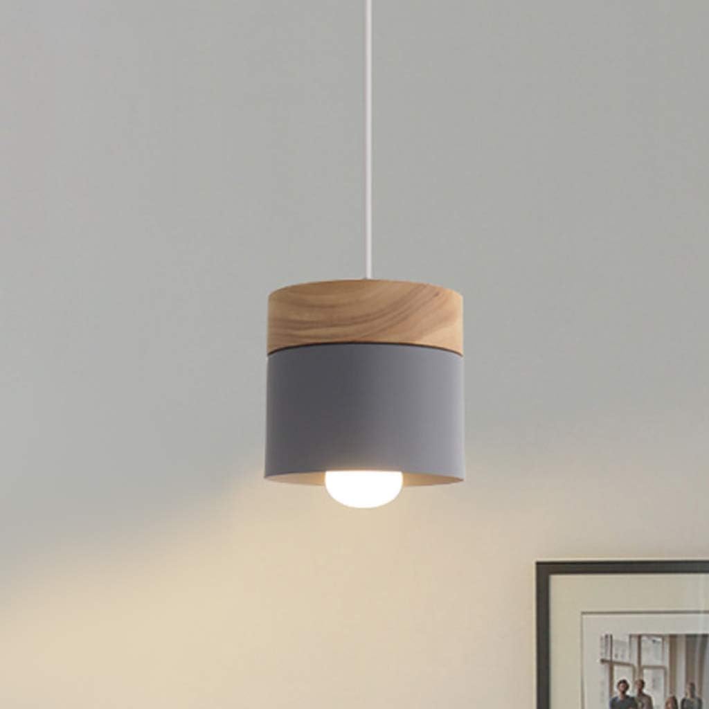 Valentina Modern Can Shape Metal/Wood Pendant Light | ventumra