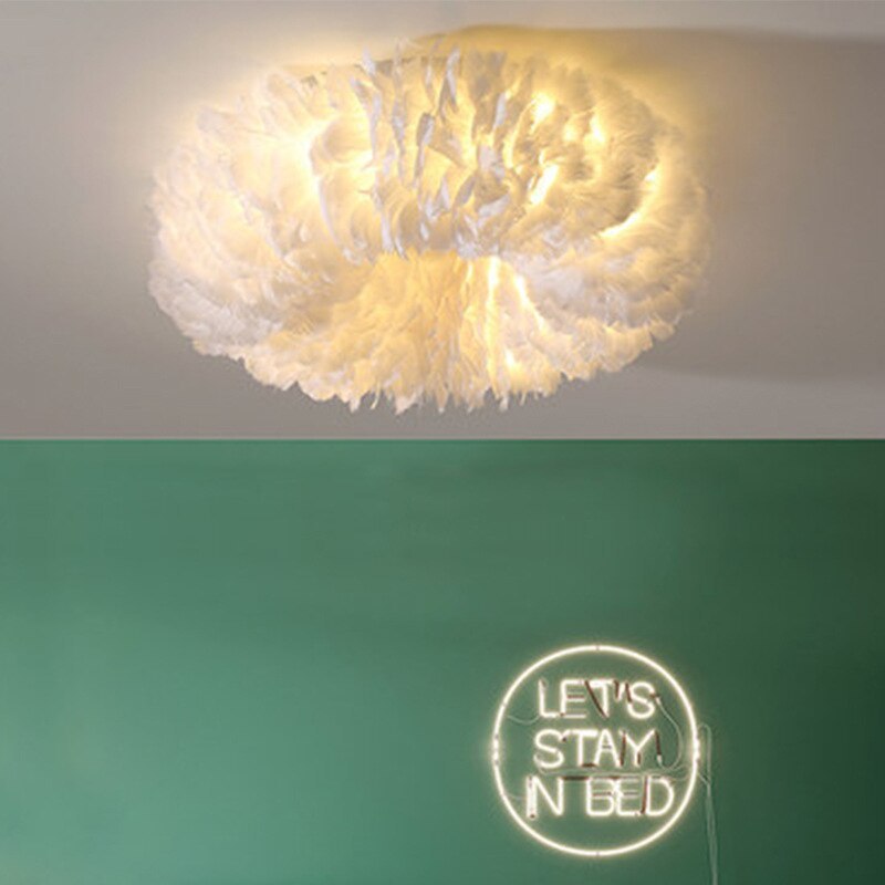O'Moore Swan Feather Round Ceiling Light | ventumra