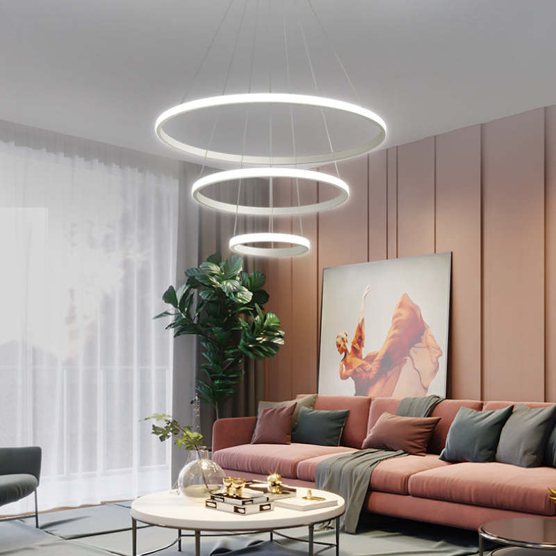 Zin Modern Ring Pendant Light, 2/3/4 Rings | ventumra
