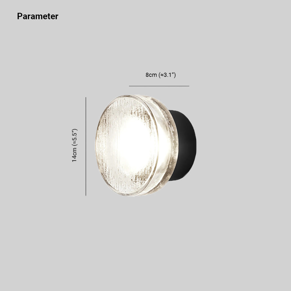 Ray Modern Mini Bubble Metal/Glass Outdoor Wall Lamp, Transparent | ventumra