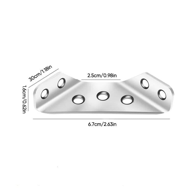 Stainless Steel Furniture Corner Connectors — Trapezoid Support