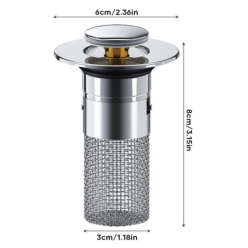 AquaGuard Stainless Steel Drain Strainer — Hair Catcher