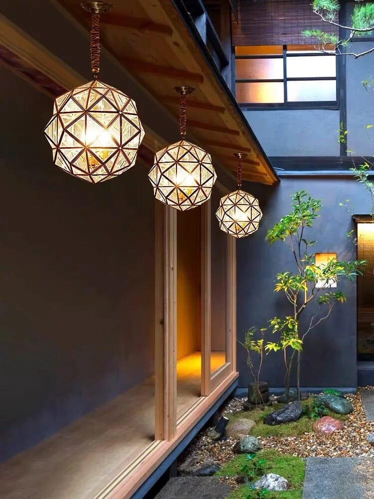 Nyra Prism Glass Pendant Light for Indoor and Outdoor