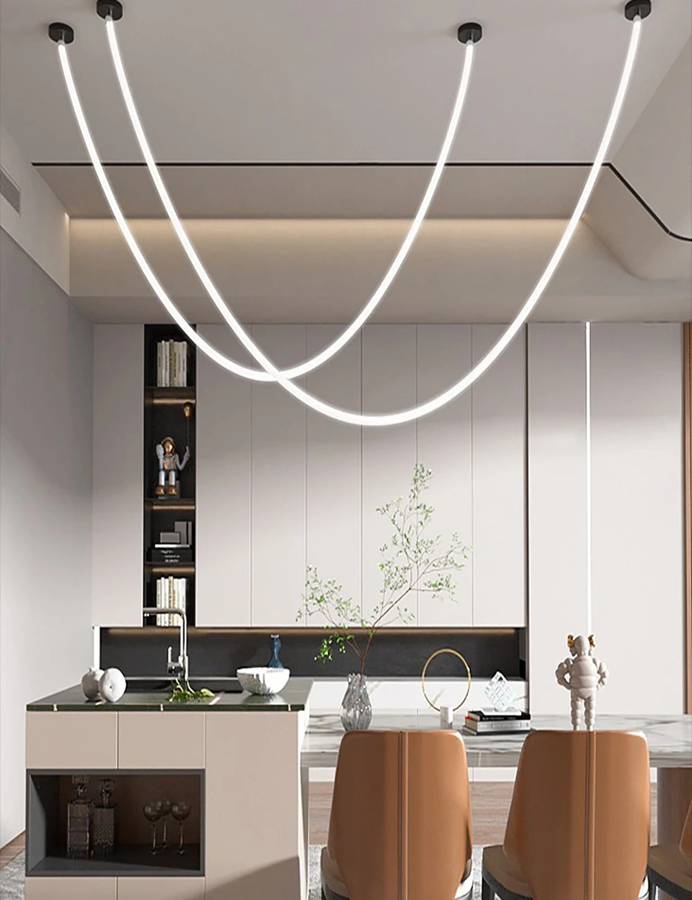 AstraLoop Pendant Light With Flexible LED Loop Tubes