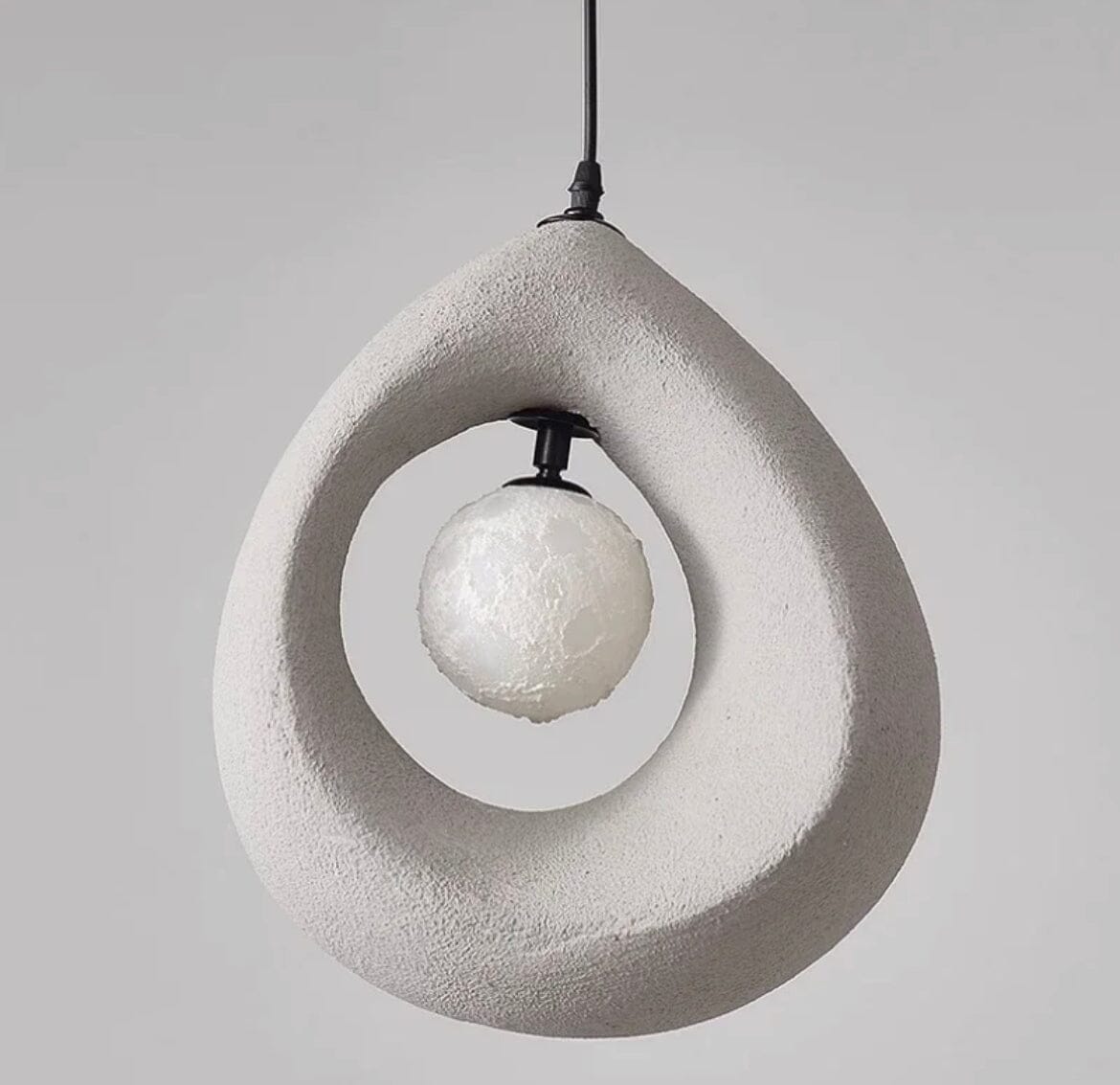 Hikari Resin LED Pendant Light in Japanese Wabi-Sabi Style