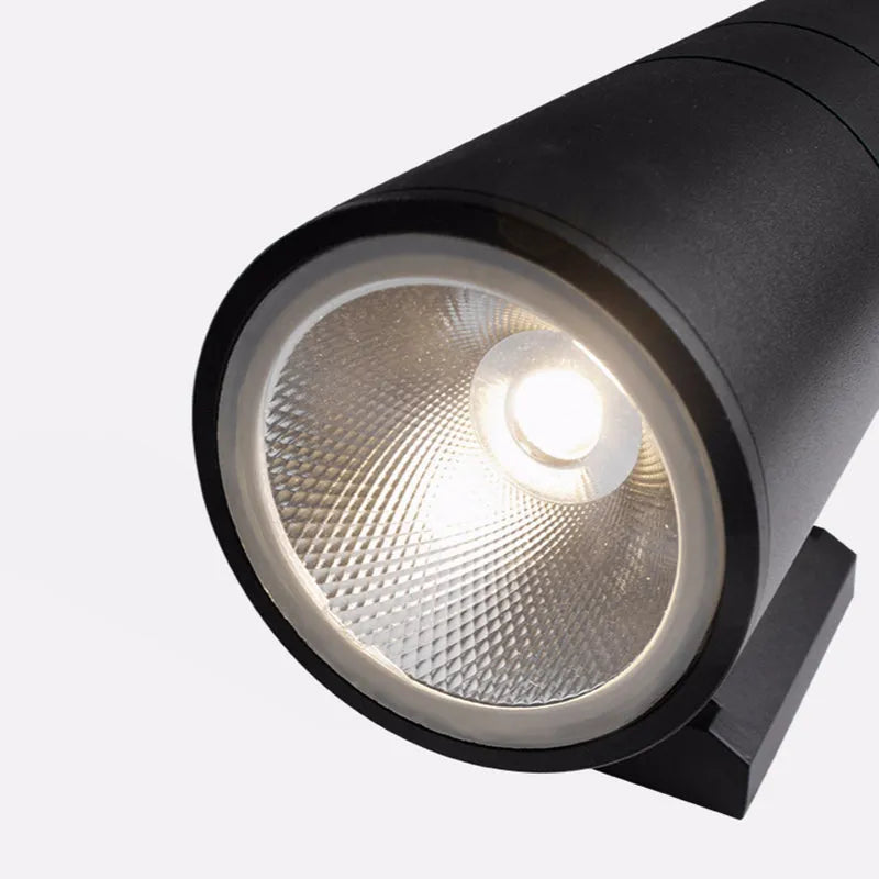 Kren Minimalist Metal Double-headed Outdoor Wall Lamp, Black | ventumra