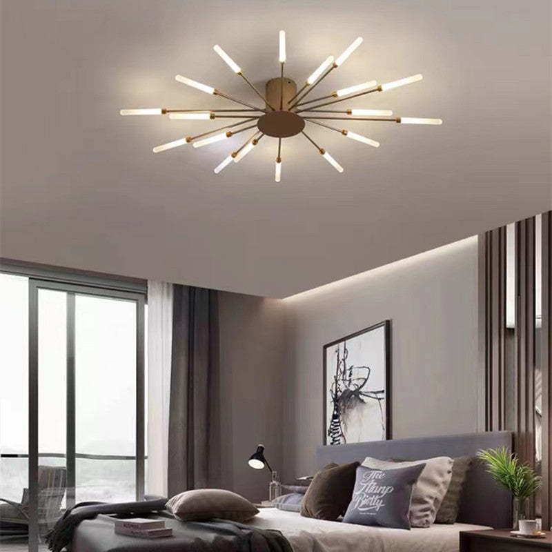 Wesley Flush-Mount Ceiling Light Fireworks, Black/Gold - Neutralighting