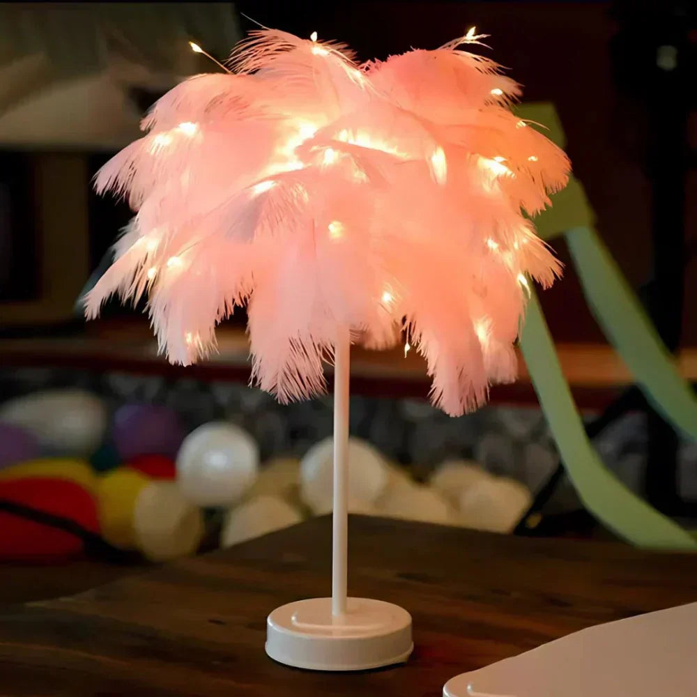 LyraQuill Lamp Feather-Inspired Soft Ambient Lighting For Any Space