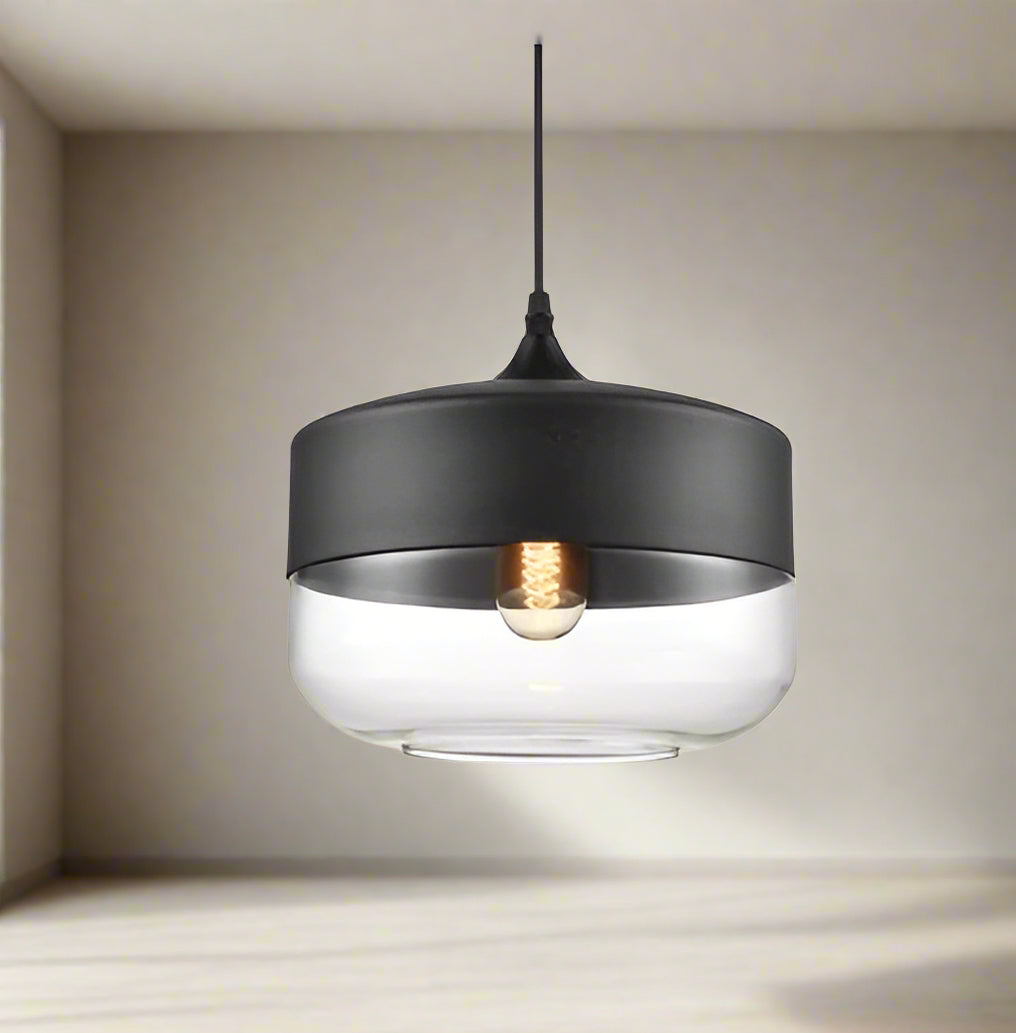 Kirrae Glass and Wood Pendant Light Luxurious Design