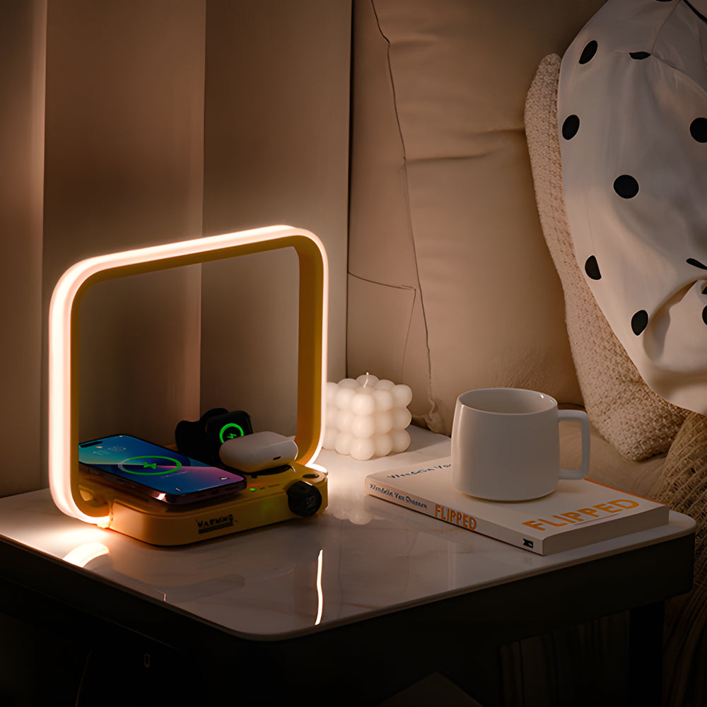 LumaCore 3-In-1 RGB Wireless Charging Desk Lamp With Timer