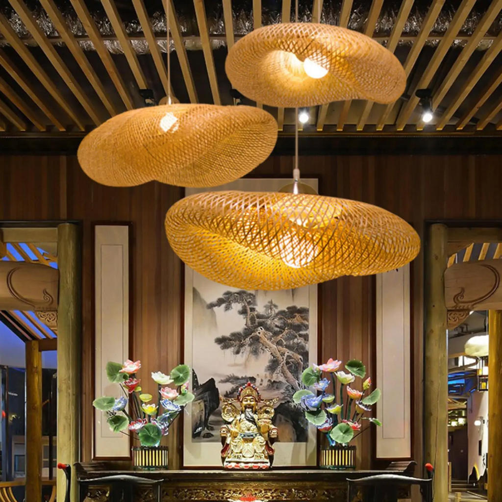 Liora Bamboo Pendant Lamp for Living Room and Dining Table
