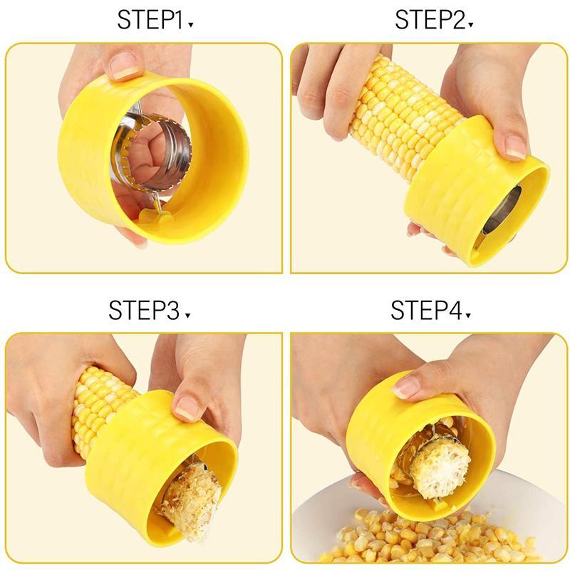 Stainless Steel Corn Kernel Remover — Easy Twist Tool