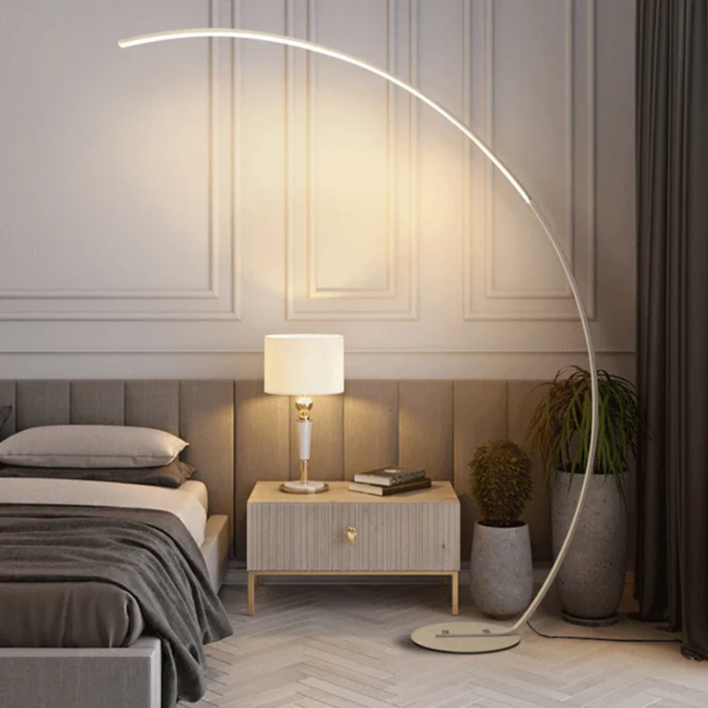 Lumera Minimalist Arc LED Floor Lamp For Living Room