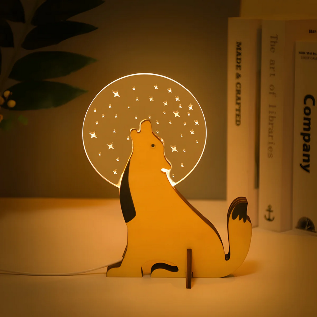 LunaWood | Wooden & Acrylic LED Night Lamp For Bedroom