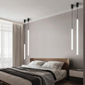 Lysara | Scandinavian LED Rod Pendant in Black and Gold