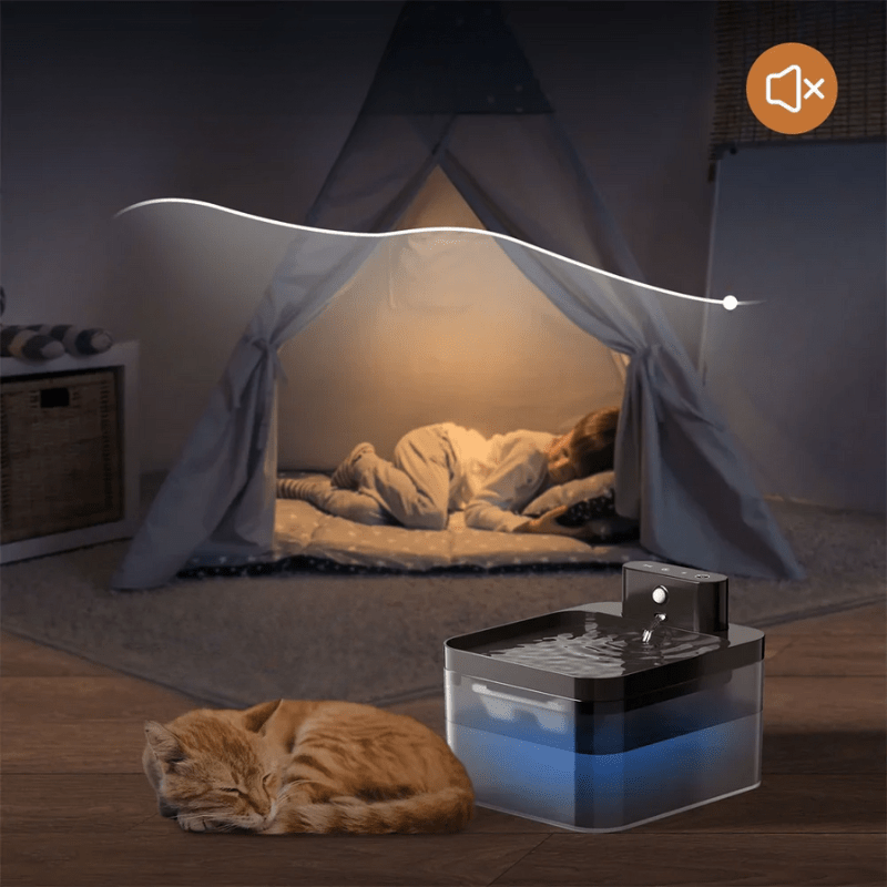 AquaPulse Smart Cat Fountain — Motion Sensor Activation & Integrated Filtration System