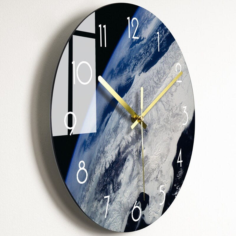 Classic Glass Wall Clock — Elegant Modern Room Accent