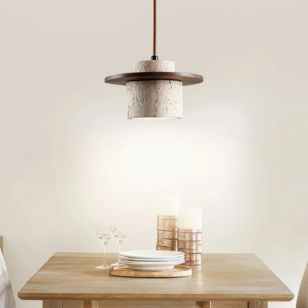 Marbelle | Luxury Travertine Pendant Light For Dining