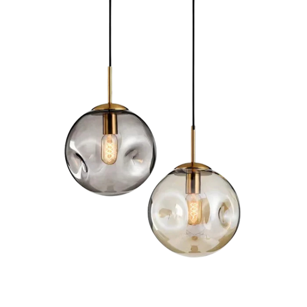 Aurora Glass Globe Pendant Light for Dining Table by Noria