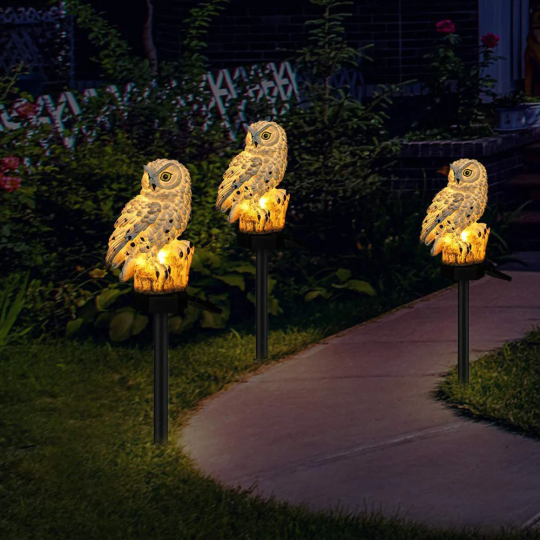 Lunara Solar Owl Garden Lamp For Outdoor Ambient Lighting