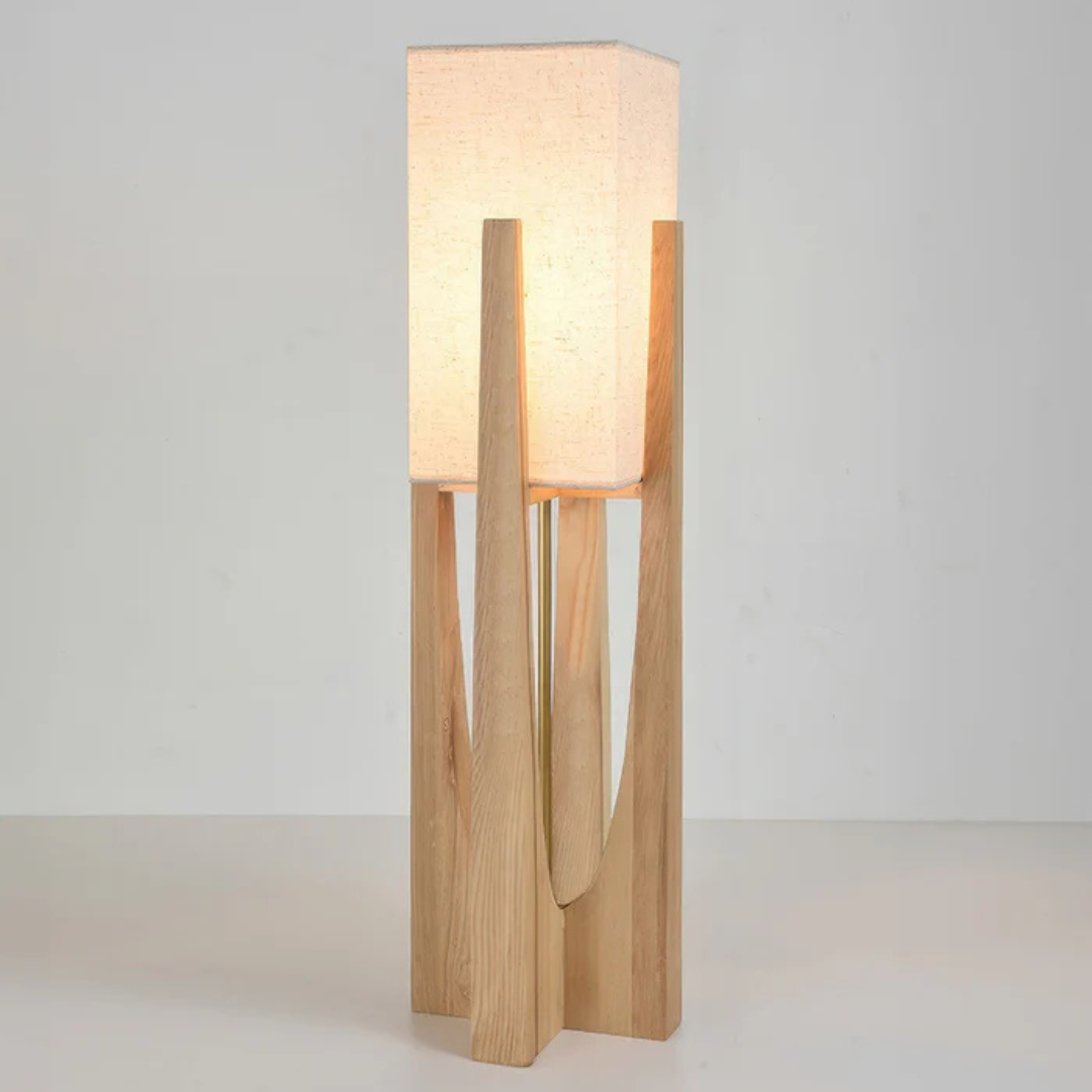 Miyara | Japanese Solid Wood Floor Lamp For Cozy Living
