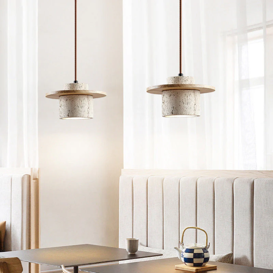 Marbelle | Luxury Travertine Pendant Light For Dining