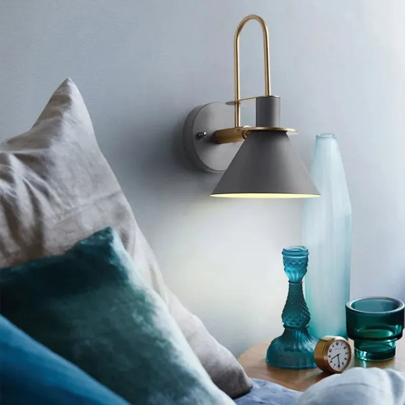 Valentina Vintage Horn Shape Metal Wall Lamp, Living room/Bedroom/Bathroom | ventumra