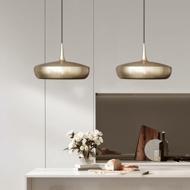 Ardell Nordic Art Pendant Light With White Metal Finish