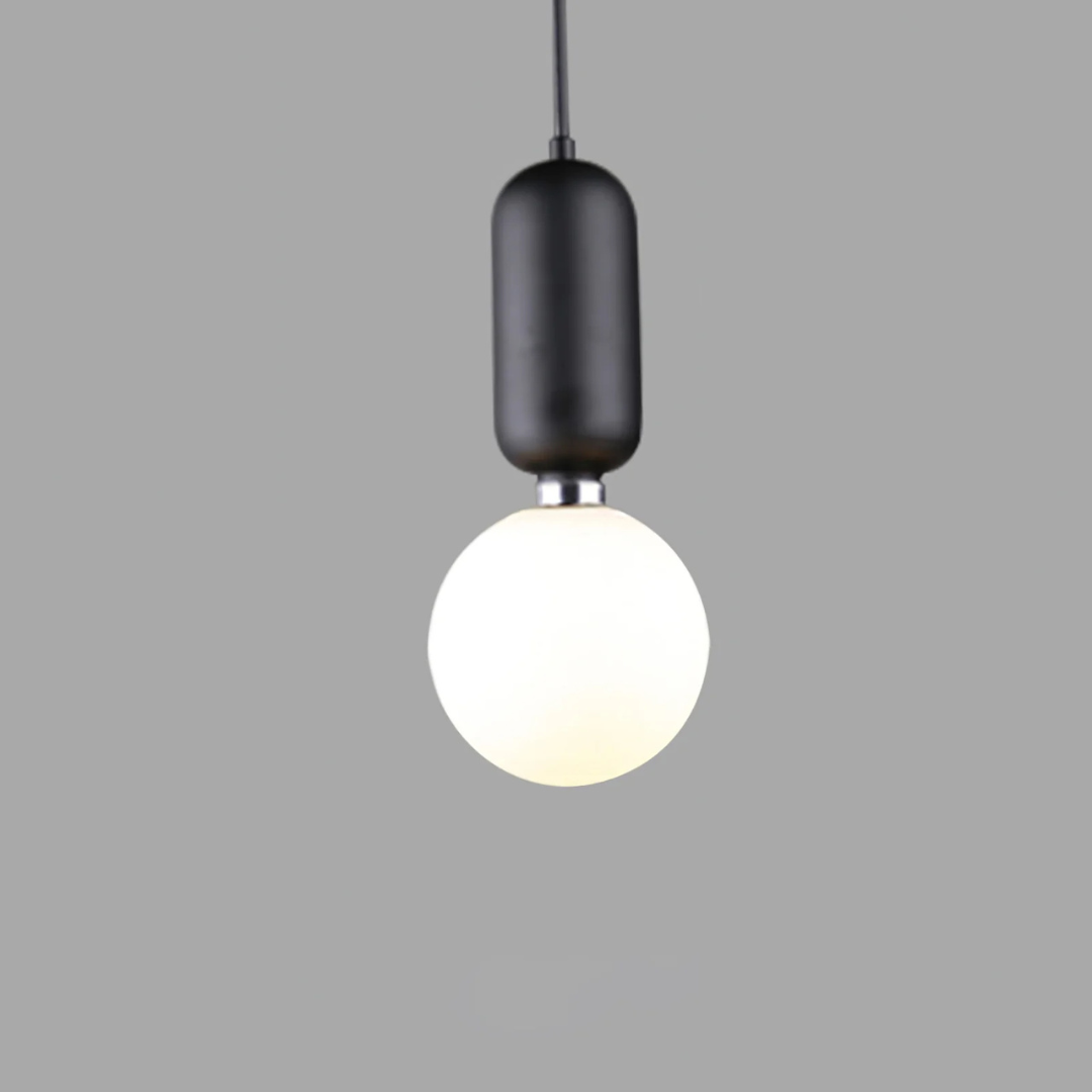 Novae Glass Globe Chandelier Modern Pendant for Dining and Living Areas