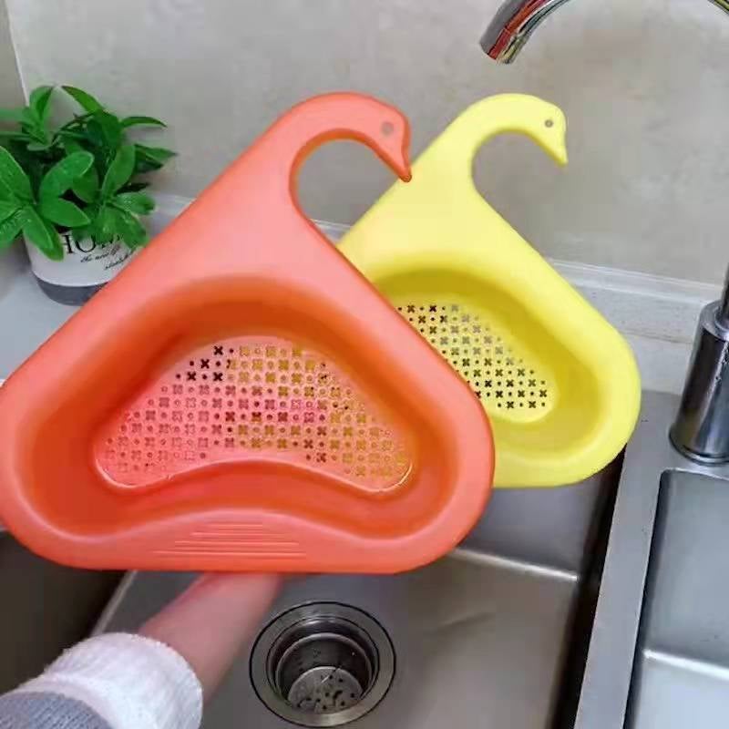 AquaNest Corner Sink Caddy — Stable Kitchen Drain Basket