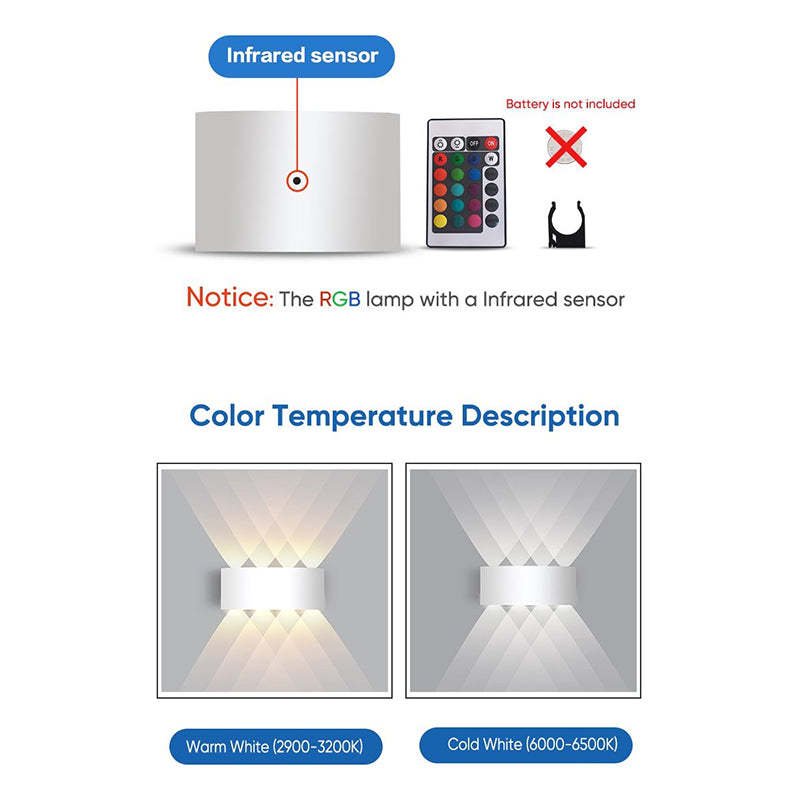 Tronix Modern Rectangular Metal Outdoor Wall Lamp, Black/White, Water-wave | ventumra